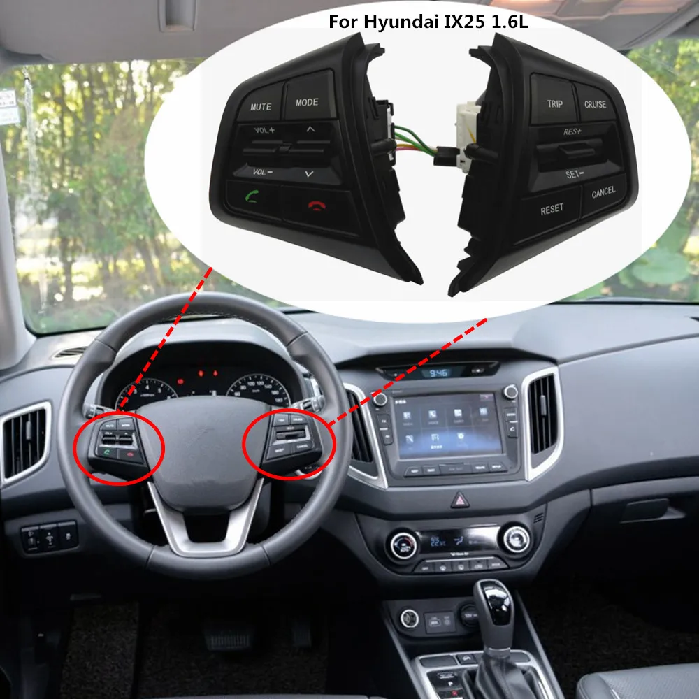 

Steering Wheel Switch Multimedia Volume Regulator Button Car Styling 96700-C9000 96710-C9010 96700C90004X For Hyundai Creta Ix25