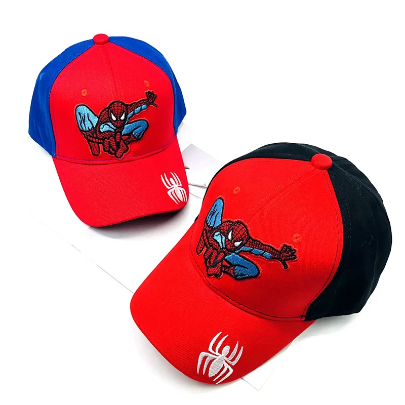 

Disney New Spring Autumn Spiderman Cartoon Cotton Baseball Caps Baby Boys Girls Children's Kids Sun Hats Hip Hop Snapback Hats