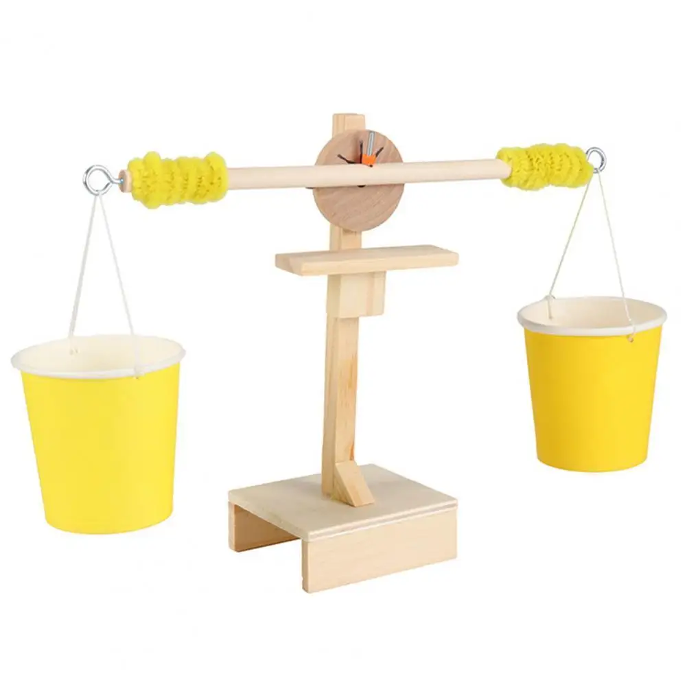 

DIY Assembly Balance Science Kit Collective Intelligence Development Smell-less Wooden Balance Scales Model for Kid