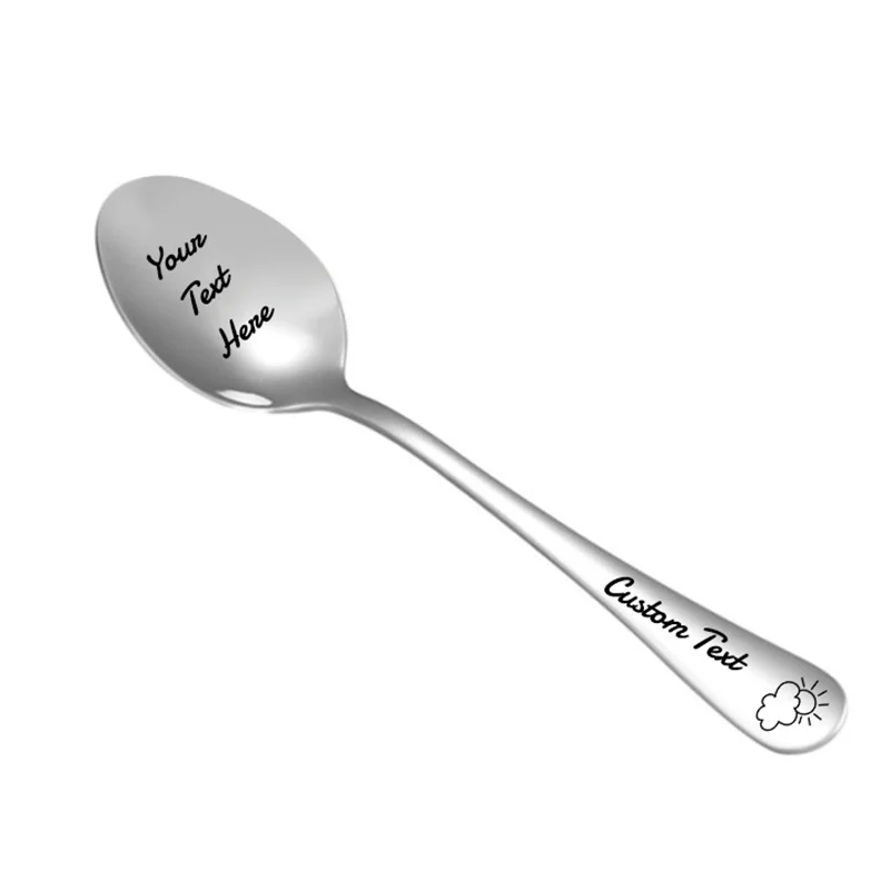 Изготовленная на заказ сделай сам кофейная ложка из нержавеющей стали с символом