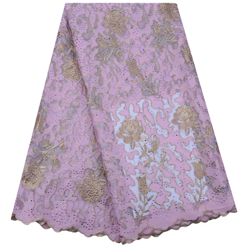 Красные африканские кружевные ткани для вечеринок Свадебные молочные шелковые