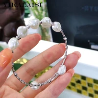 yikalaisi fine jewelry charm bracelet pearl jewelry 9 10mm natural freshwater pearl bracelet bracelet for women