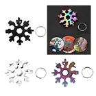 Новинка 2021 18 в 1 Снежинка Мульти Карманный инструмент брелок кольцо для ключей гаечный ключ шестигранный ключ многофункциональный для кемпинга выживания на открытом воздухе походов подарок