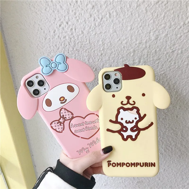 Силиконовый чехол Kawaii 3D для Iphone11 Iphone 13 Pro Max с изображением мелодии корицы собаки