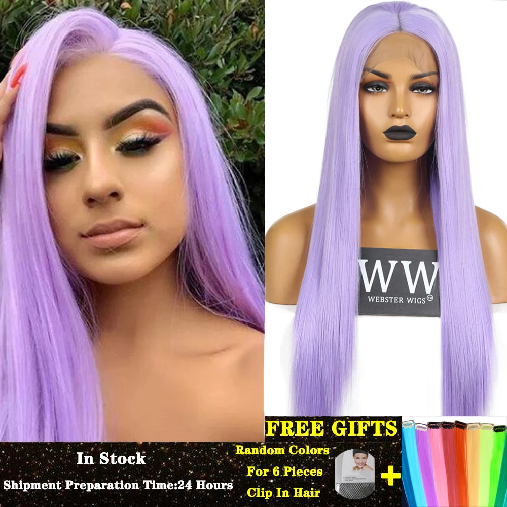

FANXITON Glueless Synthetic Lace Front Wig Long Silky Straight Blonded Cosplay Wigs For Women High Temperature Hair Lace Wig