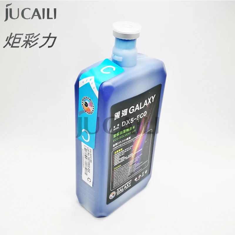 Экосольвентные чернила Jucaili 1000 мл Galaxy DX5 для Epson XP600/DX5/DX7 печатающая головка