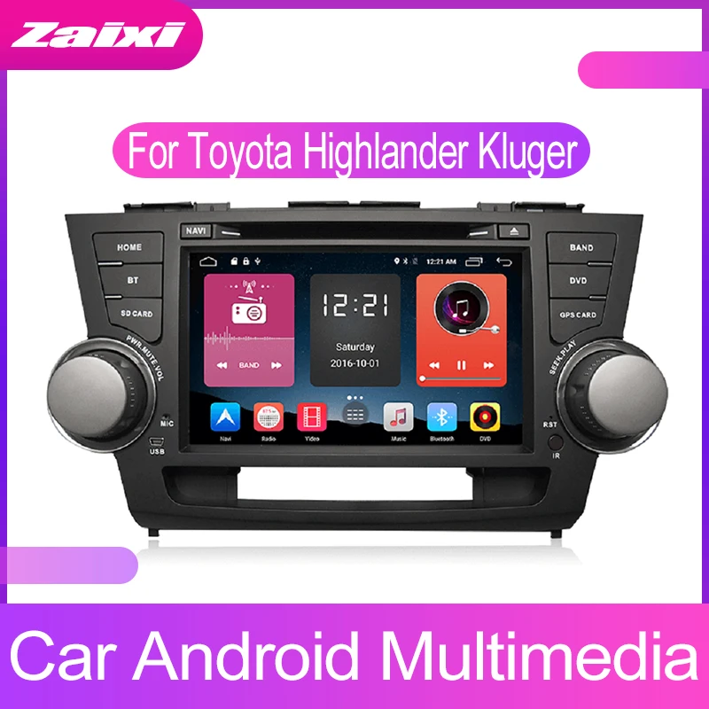 Автомагнитола для Toyota high Lander Kluger XU40 2007 2008 2009 2010 2011 2012 2013 сенсорный экран Android GPS navi