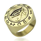 Классические кольца с рунами Глаз Гора в древней египетской мифологии для мужчин, модный амулет, ювелирные изделия
