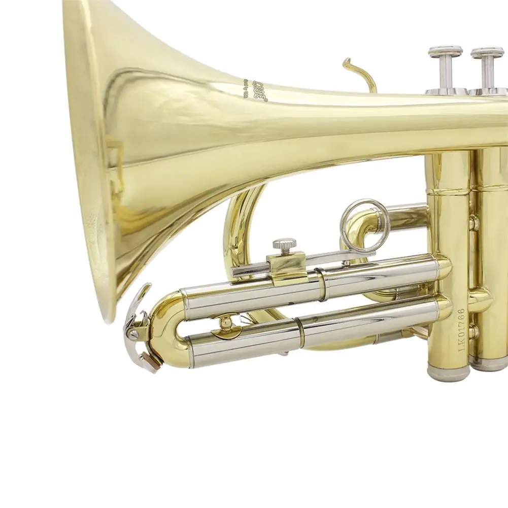 SLADE Профессиональный Золотой Bb cornet Silve ключ латунный инструмент с Чехол перчатки, Чистящая салфетка кисти