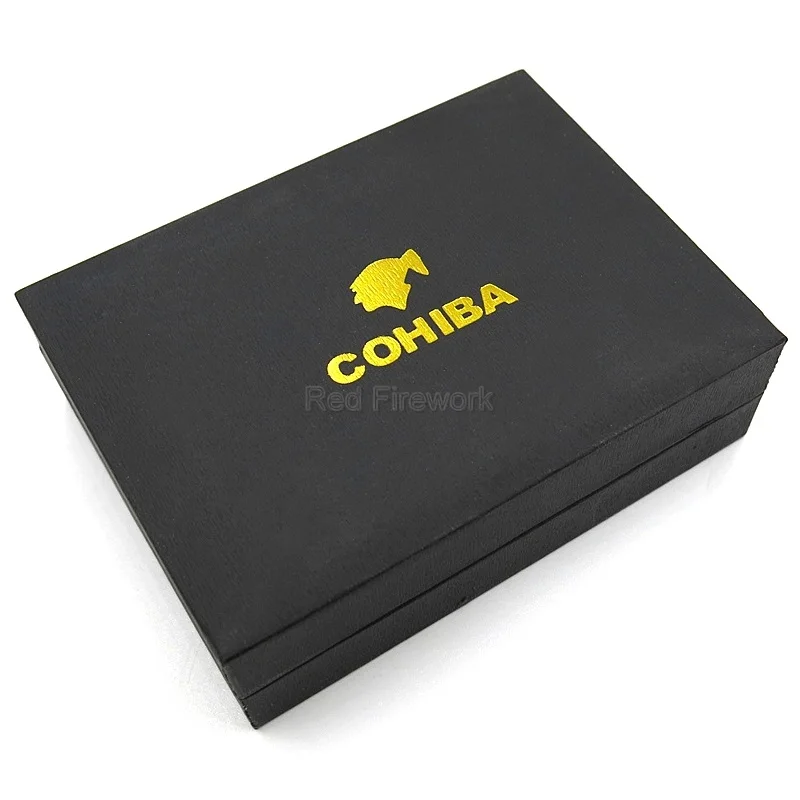 Lighter Box COHIBA креативная Зажигалка со средней кнопкой, 3 фонарь, ветрозащитная зажигалка, зажигалка для сигарет - Цвет: Lighter Box