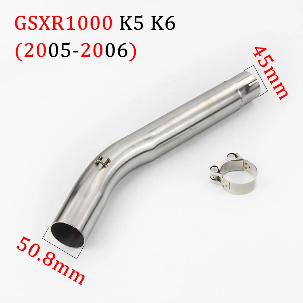 Для SUZUKI GSXR600 GSXR750 GSXR1000 мотоцикл Выхлопная труба средней длины GSXR 600 750 2006-2011 K5 k6 k8 K9