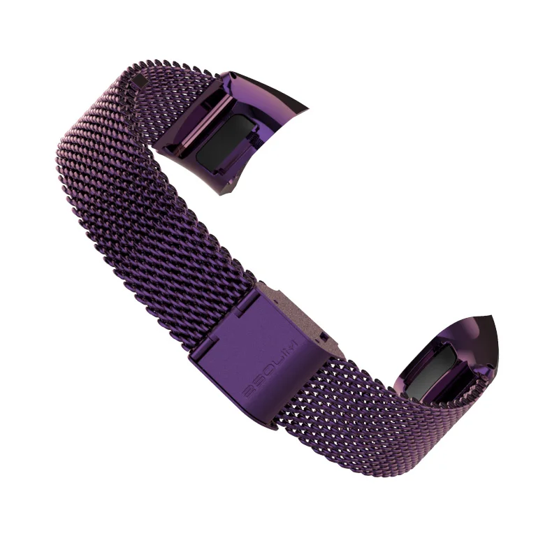 Purple Honor Band 5 ремешок Миланский металлический ремешок браслет для смарт-часов браслеты из нержавеющей стали для huawei Honor 4 5 Замена ремешка - Цвет: Purple