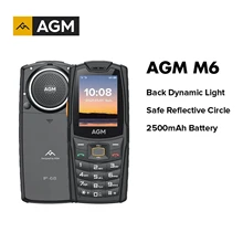 AGM M6 IP68 Waterproof Push-Button Cellphones 2.4 Inch 4G Mobile Phone 2500mAh Long Battery Life Rugged GSM Feature Phone