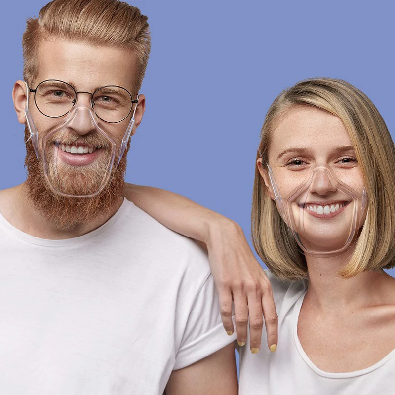 1 шт HD прозрачное стекло Анти Туман Маска для лица многоразовая прозрачная