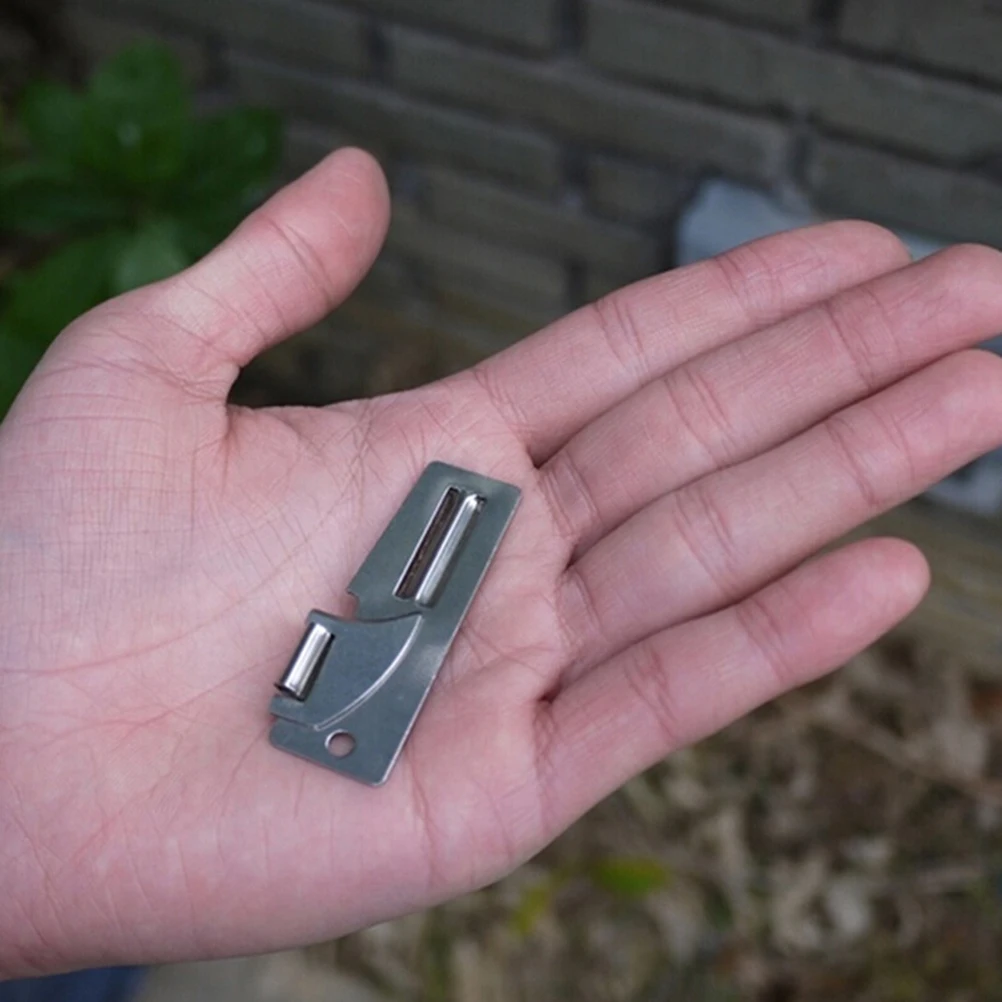 

Practical Multi Tool 2 in 1 Stainless Steel Double Peeler EDC Pocket Can Opener Wholesale Useful Pocket Opener