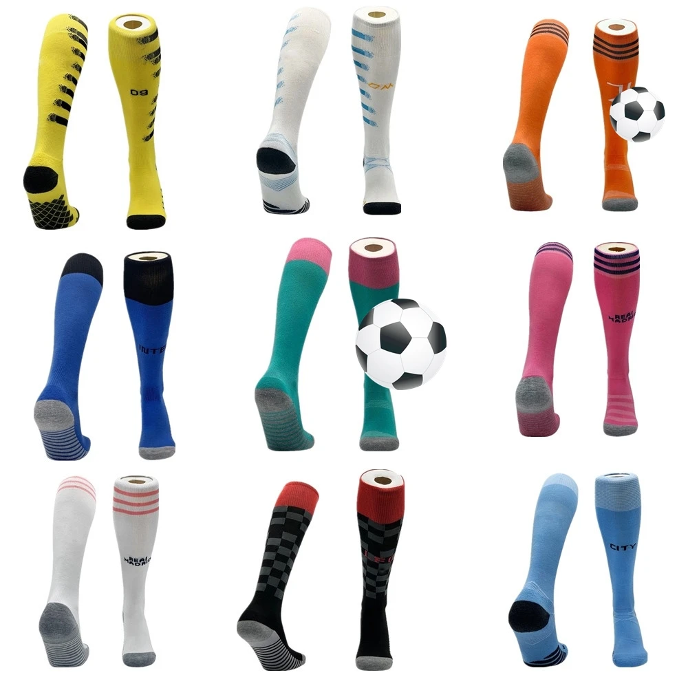 Новый Футбол клуб носки Европейский футбольные спортивные дышащие Сапоги до