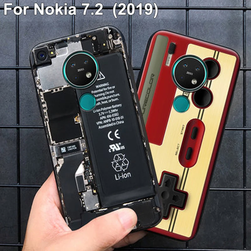 Чехол для Nokia 7 2 задняя крышка 2019 окрашенный мягкий силиконовый бампер из ТПУ