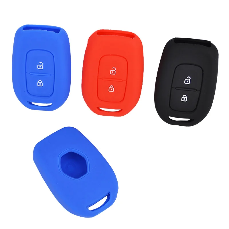 

2 Button Silicone Remote Key Fob Case Cover Fit For Renault Duster Sandero Kwid Logan Clio Captur Laguna Scenic Master 2016 2017