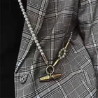 Ожерелья с жемчугом в стиле барокко YANGLIUJIA, цепочка на талию, цепочка с косым крестом, модные и Индивидуальные ювелирные украшения для дня рождения