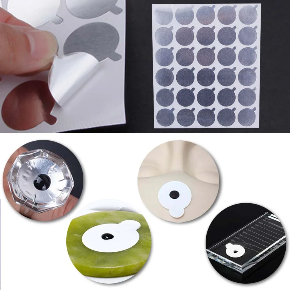 Одноразовый клей для ресниц 300 шт. держатель клея Нефритовый камень накладные