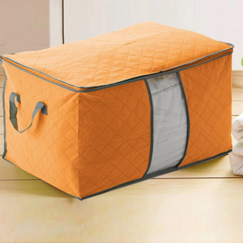

Clothes Quilt Blanket Storage Bag Foldable Waterproof Dust Damp-proof Bamboo Carbon Fibre Storage Bag Wardrobe Closet Organizer
