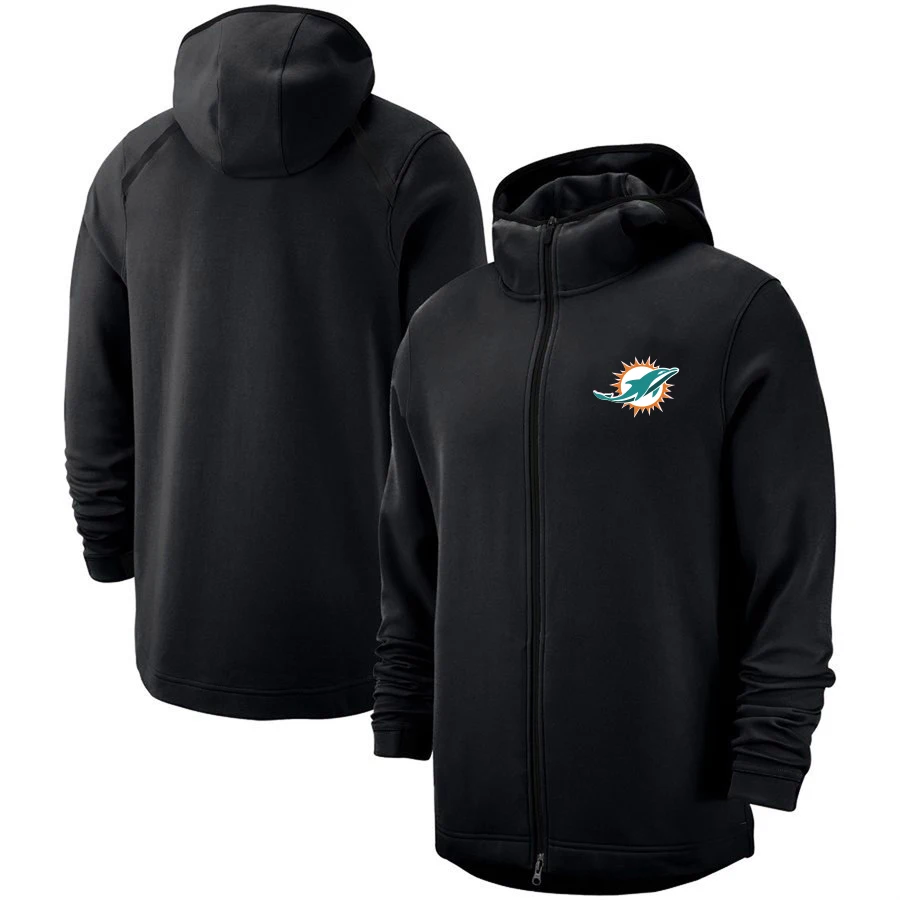 

Men's Miami Daily Training Sweatshirt Dolphins Showtime Therma Flex Performance Full-Zip Hoodie