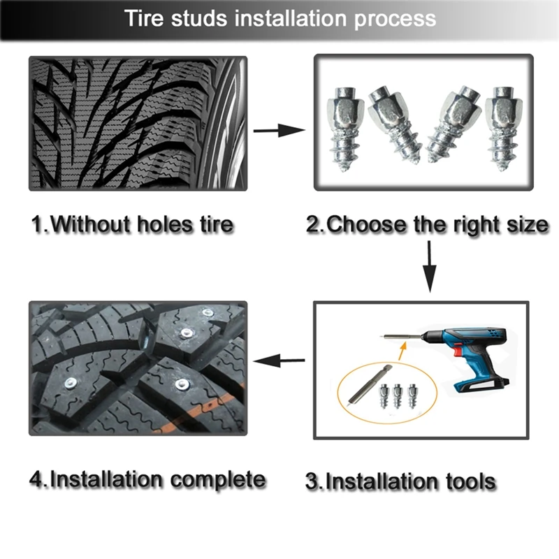 9 mm Tire Studs Snow Spikes Anti-Slip Anti-Ice for Car Truck Bicycle Boot Motorcycle ATV SUV Auto | Автомобили и мотоциклы