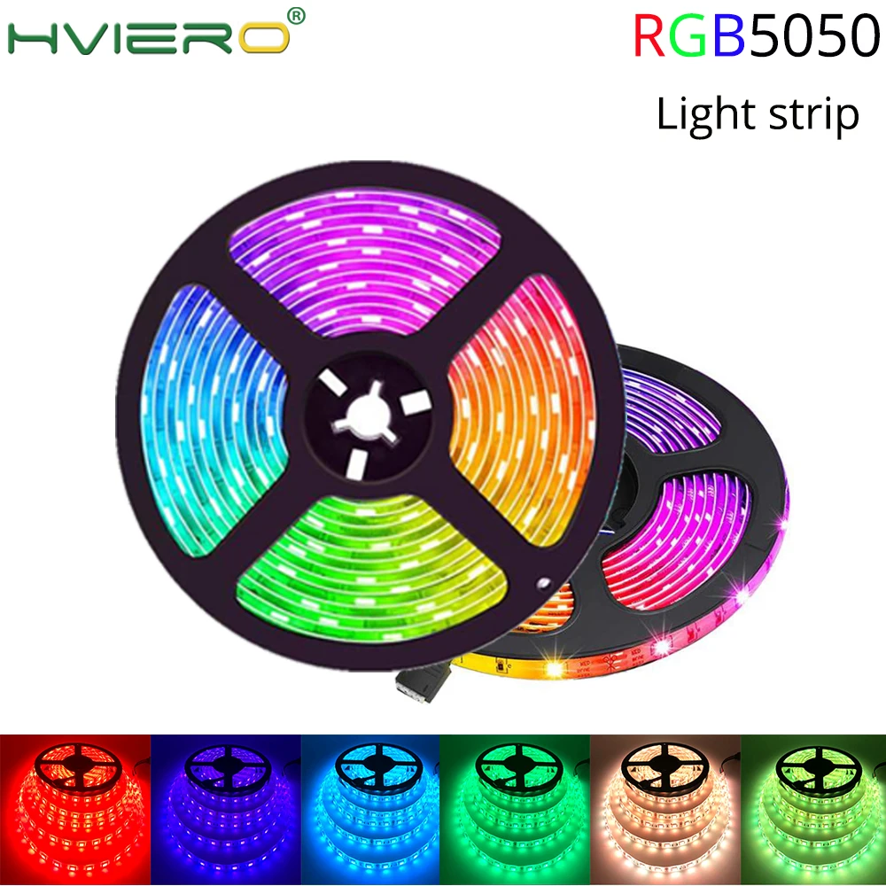 Светодиодная лента 5050 12 В постоянного тока 60 светодиодов/м гибкая светодиодная RGB