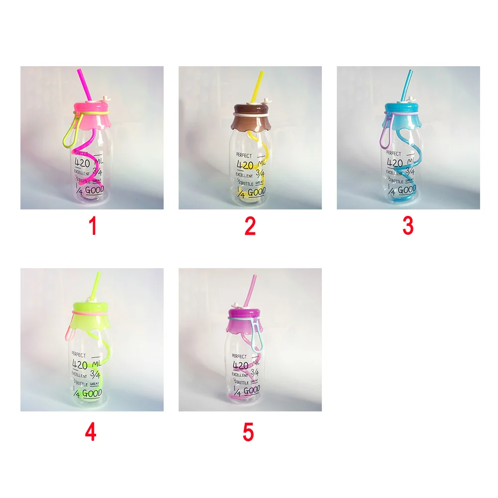 Новое поступление 420 мл прозрачная стеклянная бутылка для фруктового сока крутой