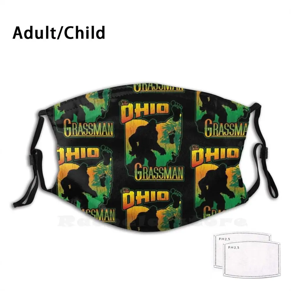 Маска для лица с забавным принтом Огайо пастбик многоразовая фильтрующая Pm2.2813