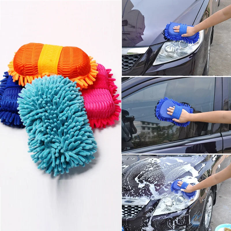 Glass cleaning Microfiber chenille Washer Clean Glove Soft Wool Motor Brush Car Care Cleaning Tool Brushes Accessories | Дом и сад