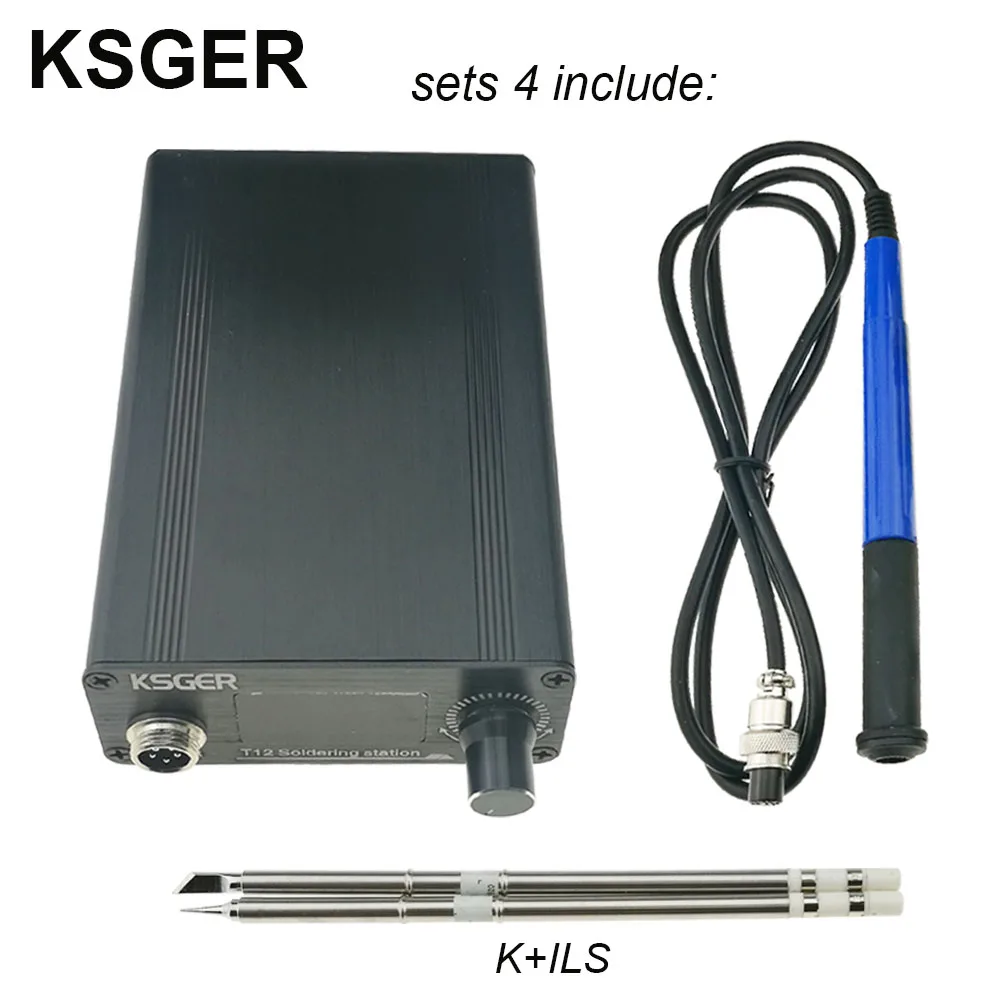 Sets 4 KSGER STM32 2,1 S OLED DIY T12 паяльник станция FX9501 сплав ручка электрические инструменты контроллер температуры держатель сварочный - Цвет: Sets 4