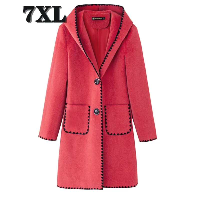 Women's Jacket Wool Coat Outerwear Ladies Overcoat Plus Size Autumn Winter Woolen Oversized Clothing New Fashion Free Shipping