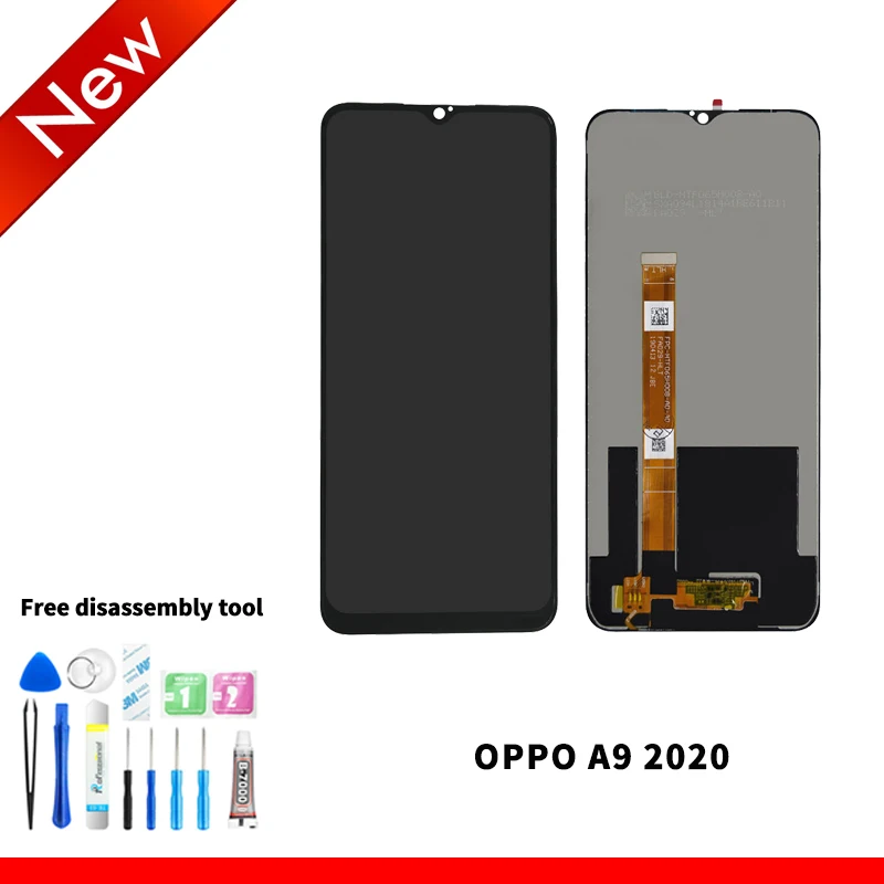 

ЖК-дисплей с сенсорным экраном в сборе для OPPO A9 2020, внутренний и внешний ЖК-экран с бесплатными инструментами