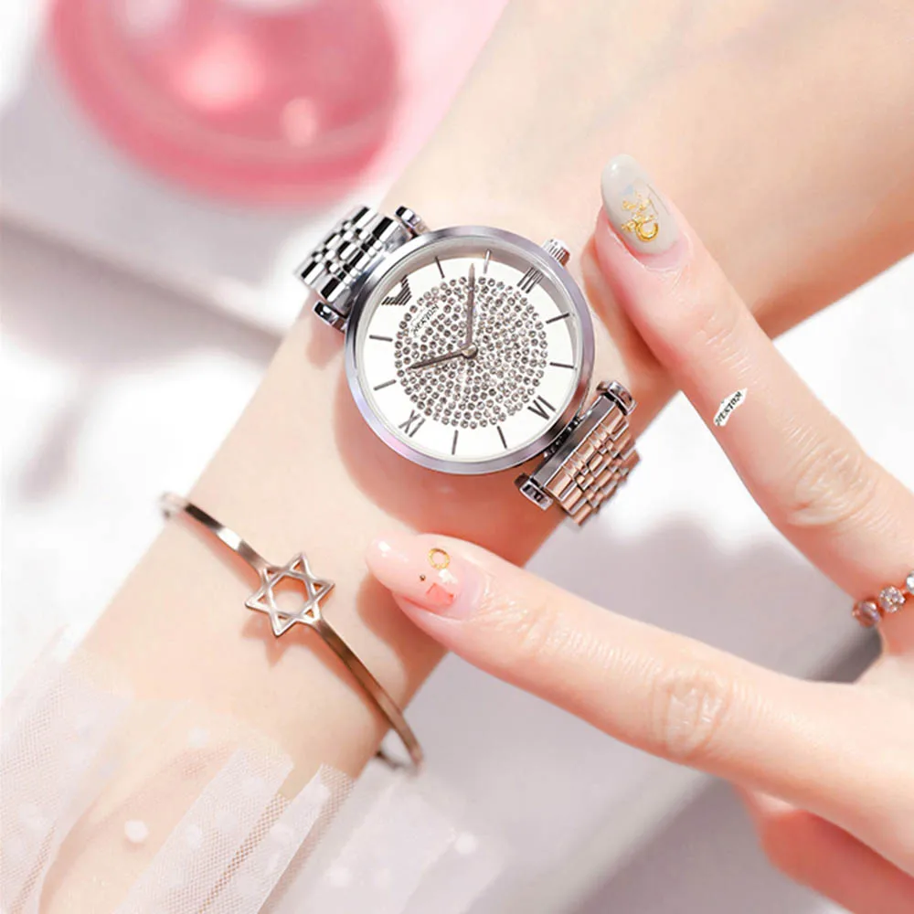 

2021 New Luxury Women Watches Ladies Creative Steel Women's Bracelet Watches Birthday Anniversary Valentine's Day Gifts Gift Box