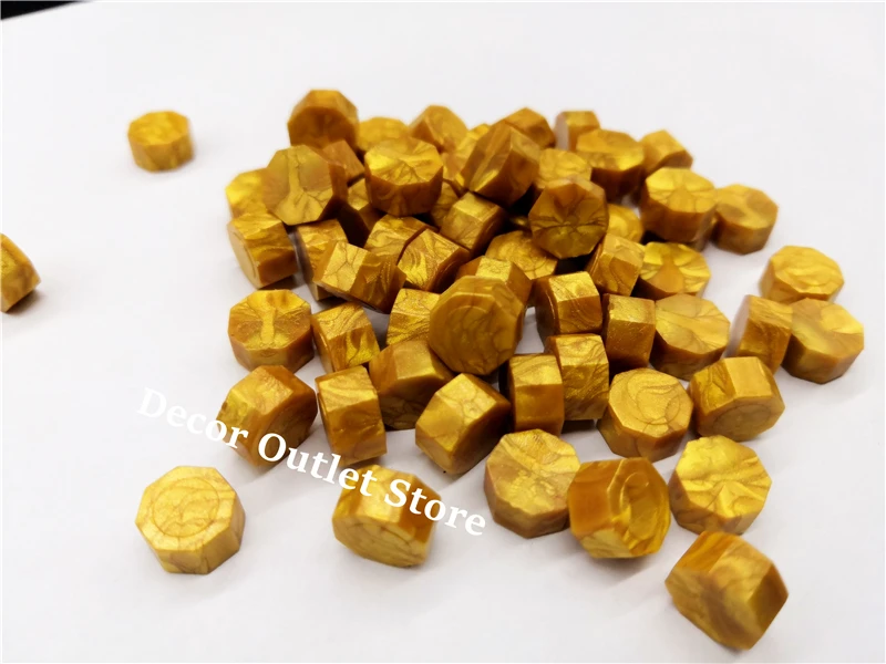 100 шт уплотнительные восковые бусины Упакованные в пластиковый пакет 40 цветов на выбор восьмиугольник восковых частиц резиновые штампы рождественские штампы