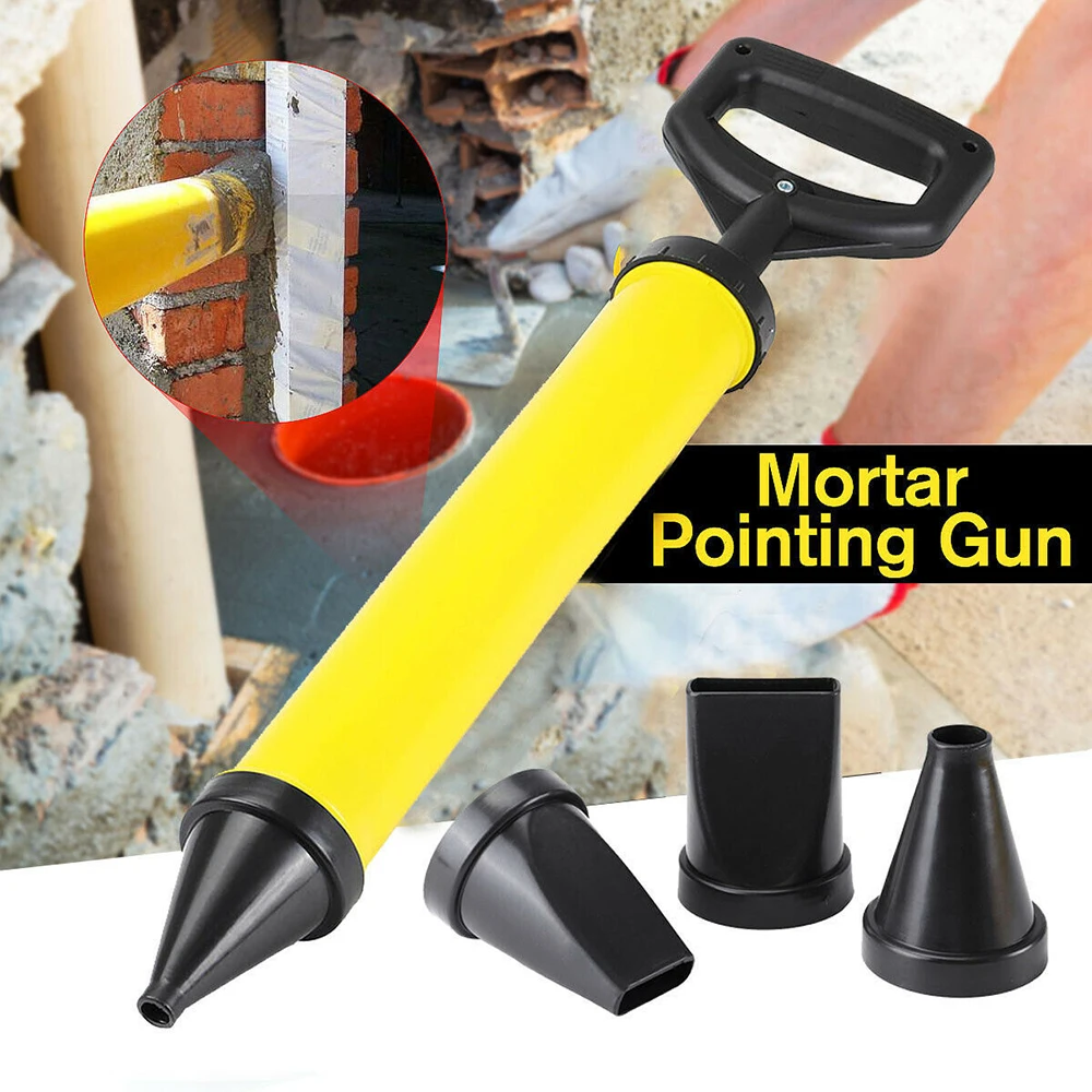 

High Quality Caulking Gun Cement Lime Pump Grouting Mortar Syringe Applicator Grout Filling Tools With 4 Nozzles