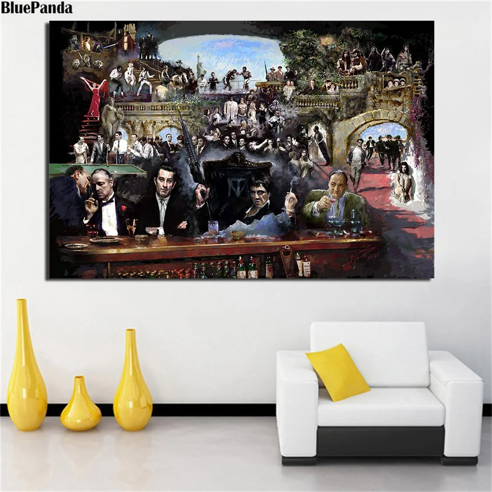 Картина на холсте с изображением плохих парней смерти и ужина, модульные картины для гостиной, постер на стену, домашний декор