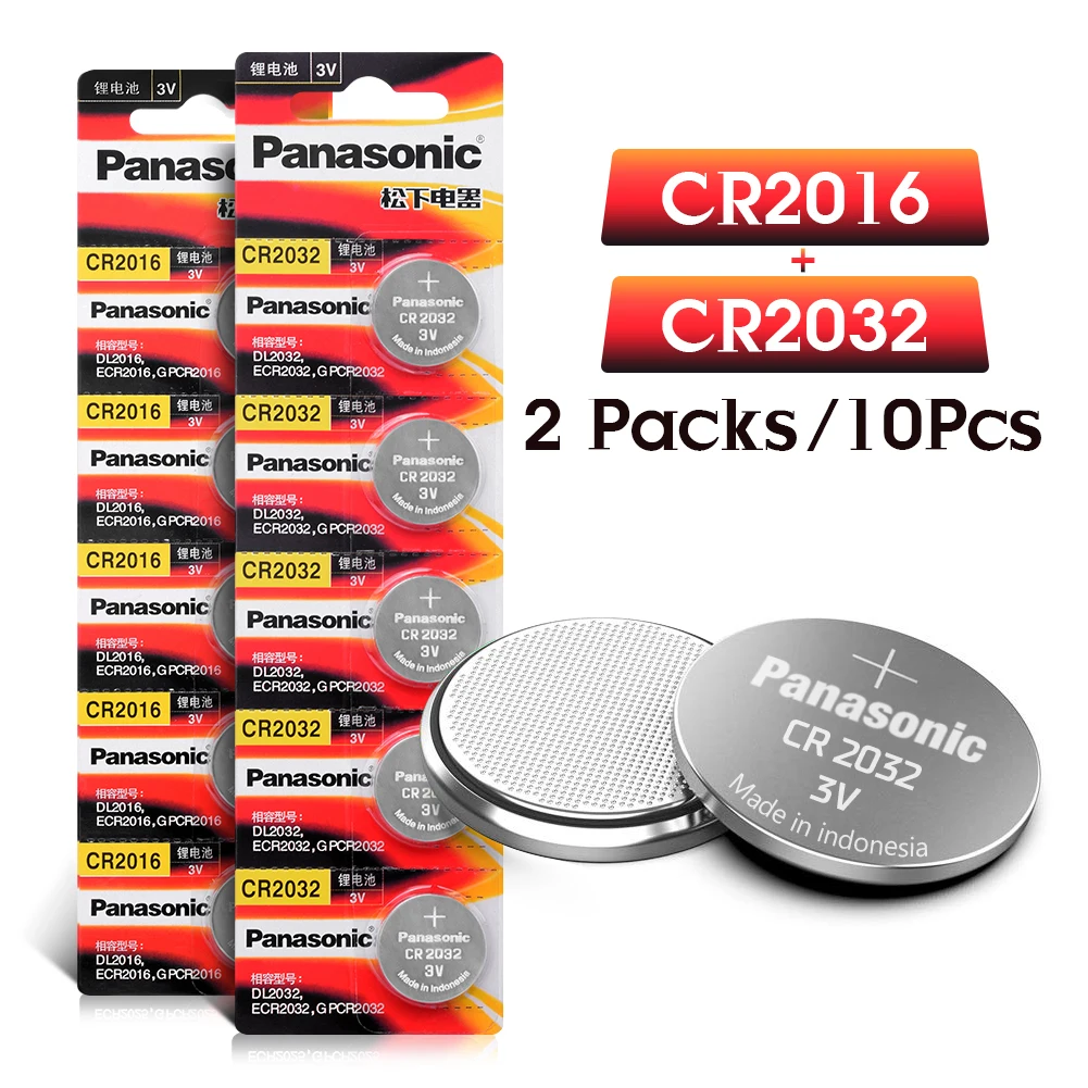

Литий-ионные батарейки Panasonic, 3 в, CR2016, CR2032, BR2016, ECR2032