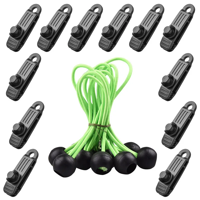 

Зажим для палатки 12 шт., зажим для тента и веревки для ветра, пластиковый зажим для крепления ловушки, многоразовый аксессуар для кемпинга