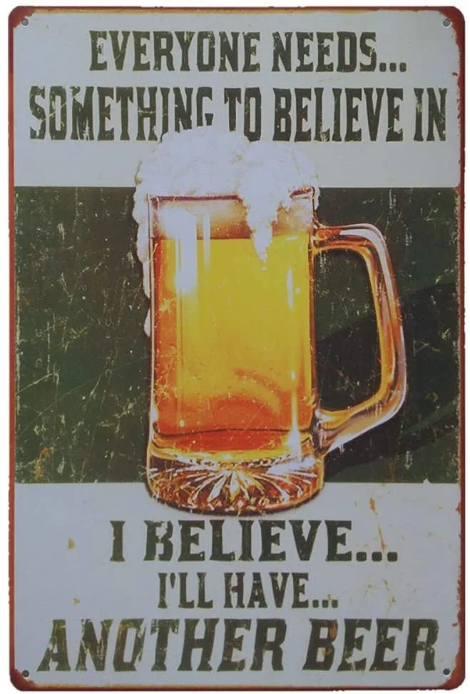 

Customizable Sign Tin Poster Beer Sign Vintage Retro Metal Tin Sign Plaque Bar Cafe Home Board Wall Art Decoration 8x12 Inch