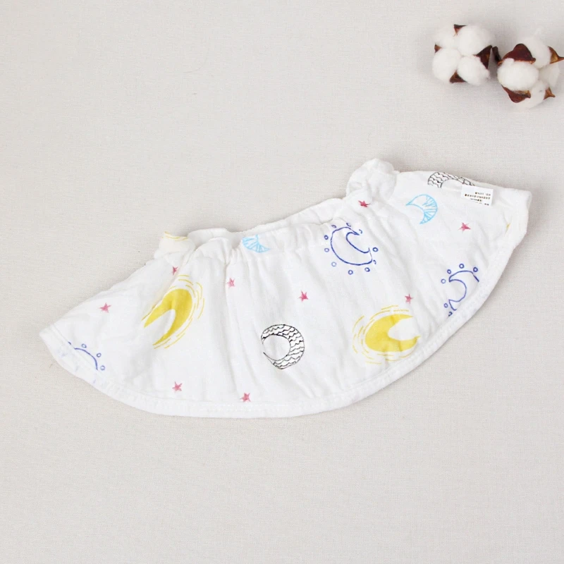 

New 2Pcs Newborn Baby Toddler Cartoon Printing Bamboo Fiber Cotton 360 Degree Rotating Bibs Saliva Towel Feeding Burp Cloth