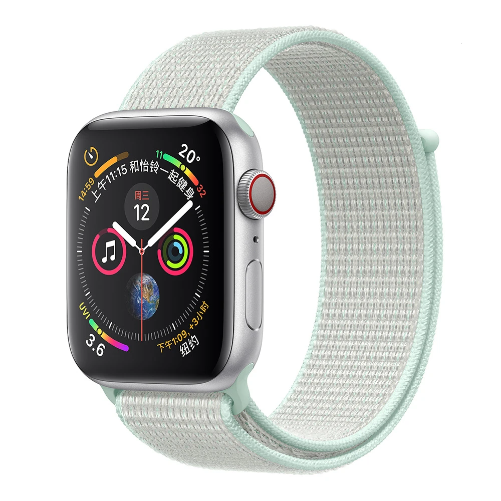 Teal Tint Нейлоновый ремешок для Apple Watch серии 5 42 мм iwatch 44 мм ремешок 38 мм 40 мм iwatch sreies 4 3 2 pulseira браслет ремешок для часов - Цвет ремешка: Teal Tint