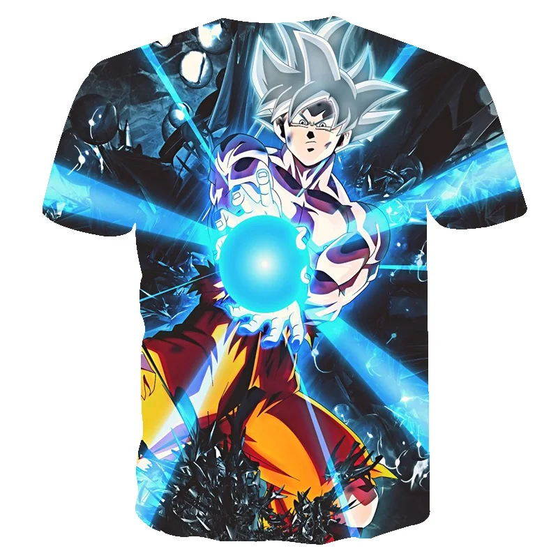 Новинка Мужская 3D футболка Dragon Ball Z Ultra Instinct Goku Super Saiyan God Blue Vegeta летняя футболка с рисунком Топы