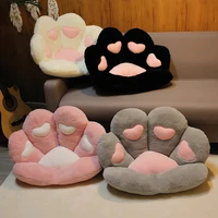 2 sizes cat bear paw plush seat cushion indoor floor stuffed sofa colorful animal decor pillow for children grownups gift