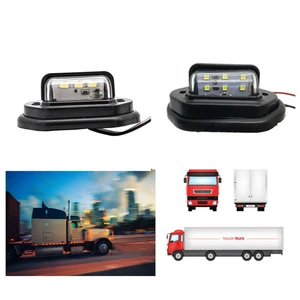 For 2PCS/Set 6LED Waterproof Car License Plate Light Signal Tail Light Boat Truck Trailer SUV VAN Caravan Auto Lamp