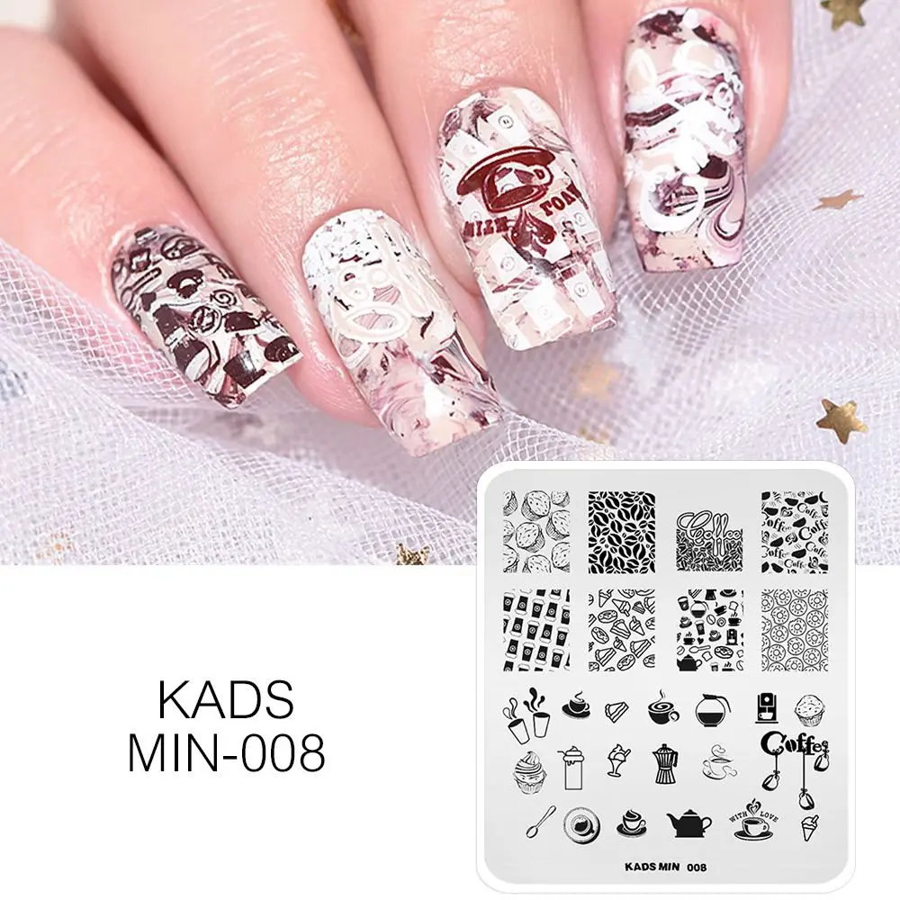 MIN 008 KADS, Новое поступление, 26 вариантов дизайна, 1 шт., мин серия, штамп, тарелка, цветочный лист, животные и полосы, изображение, сделай сам, украшение, художественная тарелка - Цвет: MIN 008