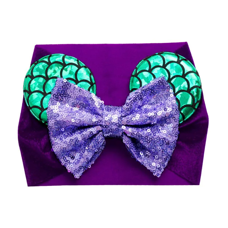 Детские кашемировые уши Микки головные уборы Вельветовая повязка для волос лук