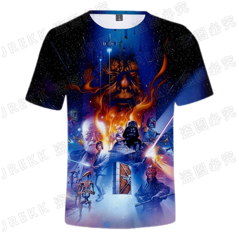 Футболка с забавным Дартом Вейдером модная тенниска 3D принтом Звездных Войн для