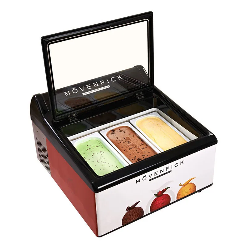 Commercial Ice Cream Freezer Desktop RefrigeratorFrozen Dessert Display Refrigerator Counter Cabinet | Бытовая техника